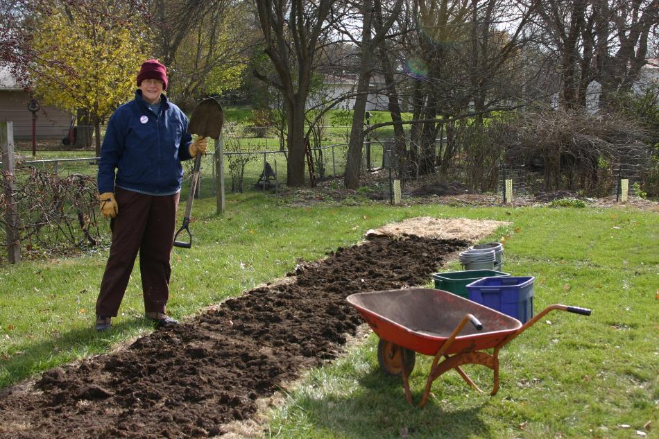 Helen at Garden bed