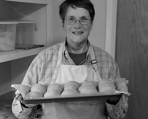 Helen bakes bread
